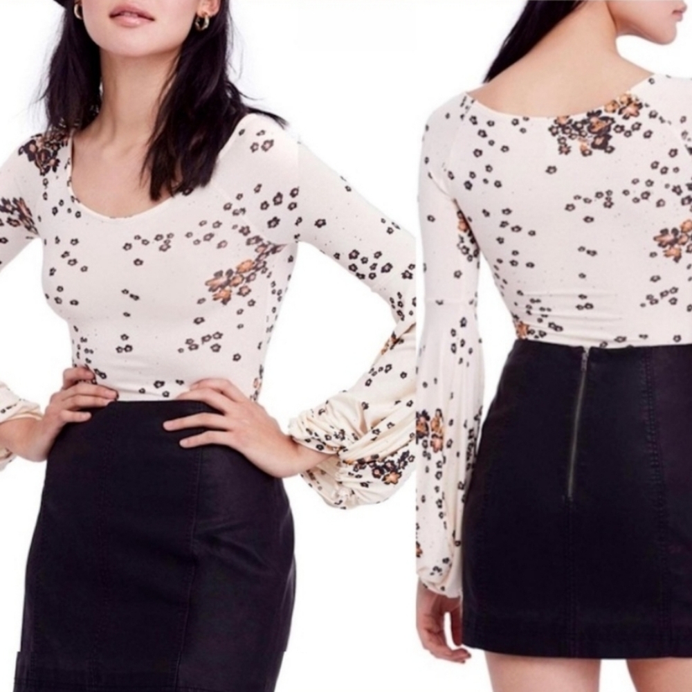 Free People Tea Combo Long Sleeves Top